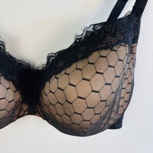 Lane Bryant Lace Lightly Lined Balconette Bra Size 38G